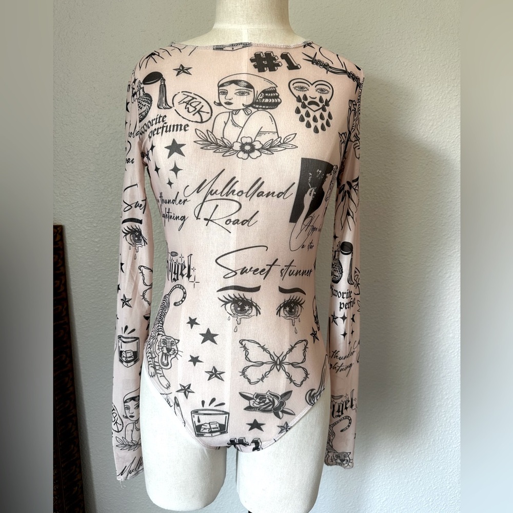 Sheer Tattoo Bodysuit